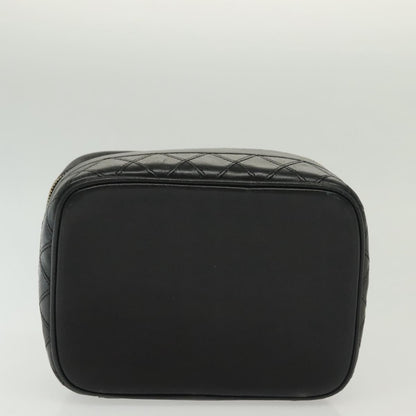 Chanel Vanity pouch Leather, BLACK, LEATHER, Toiletry Case
