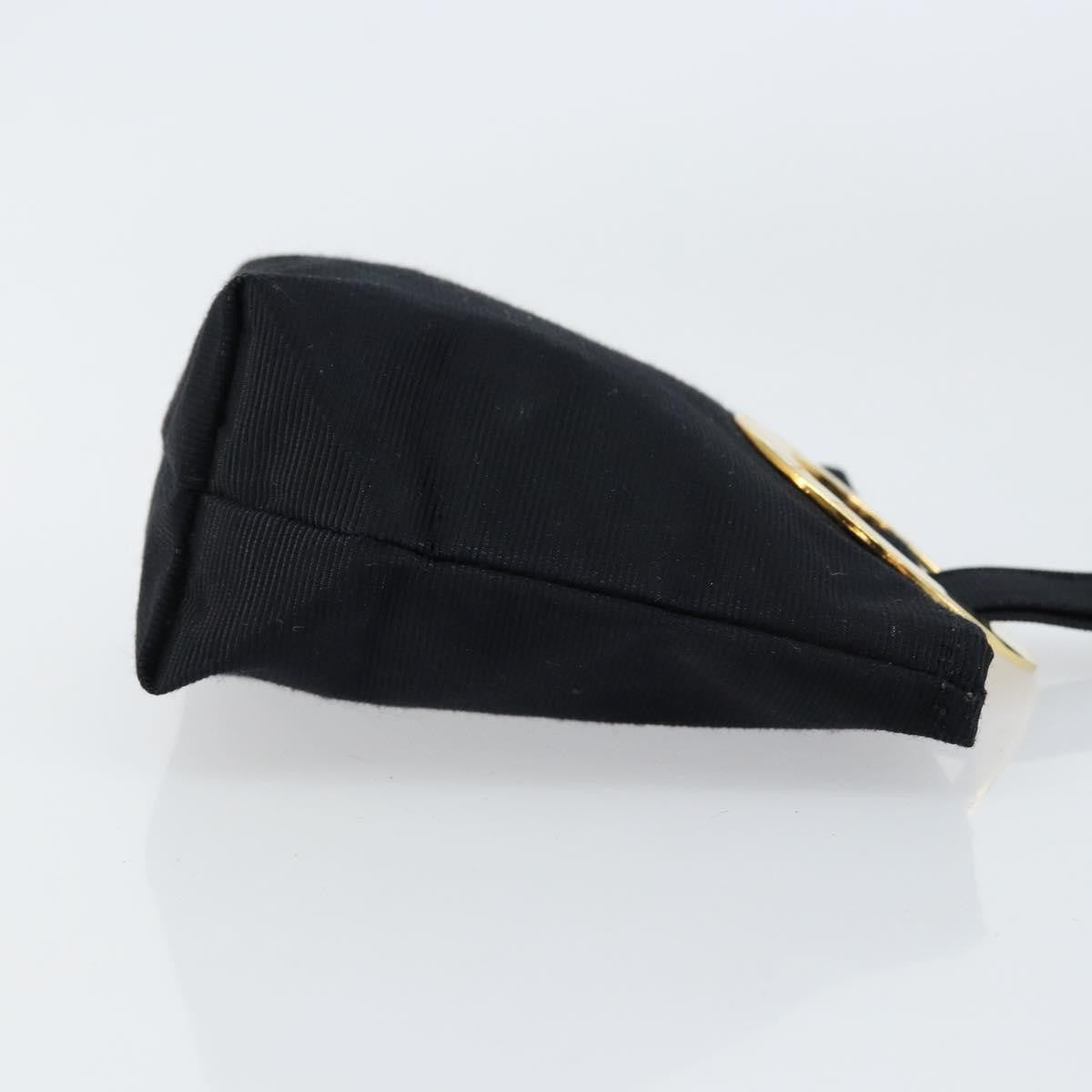 Celine Circle Logo Pouch Nylon, BLACK, NYLON, Clutche & pouche