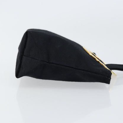 Celine Circle Logo Pouch Nylon, BLACK, NYLON, Clutche & pouche