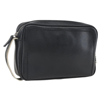 Salvatore Ferragamo Vintage clutch Bag Leather, BLACK, LEATHER, Clutche & pouche