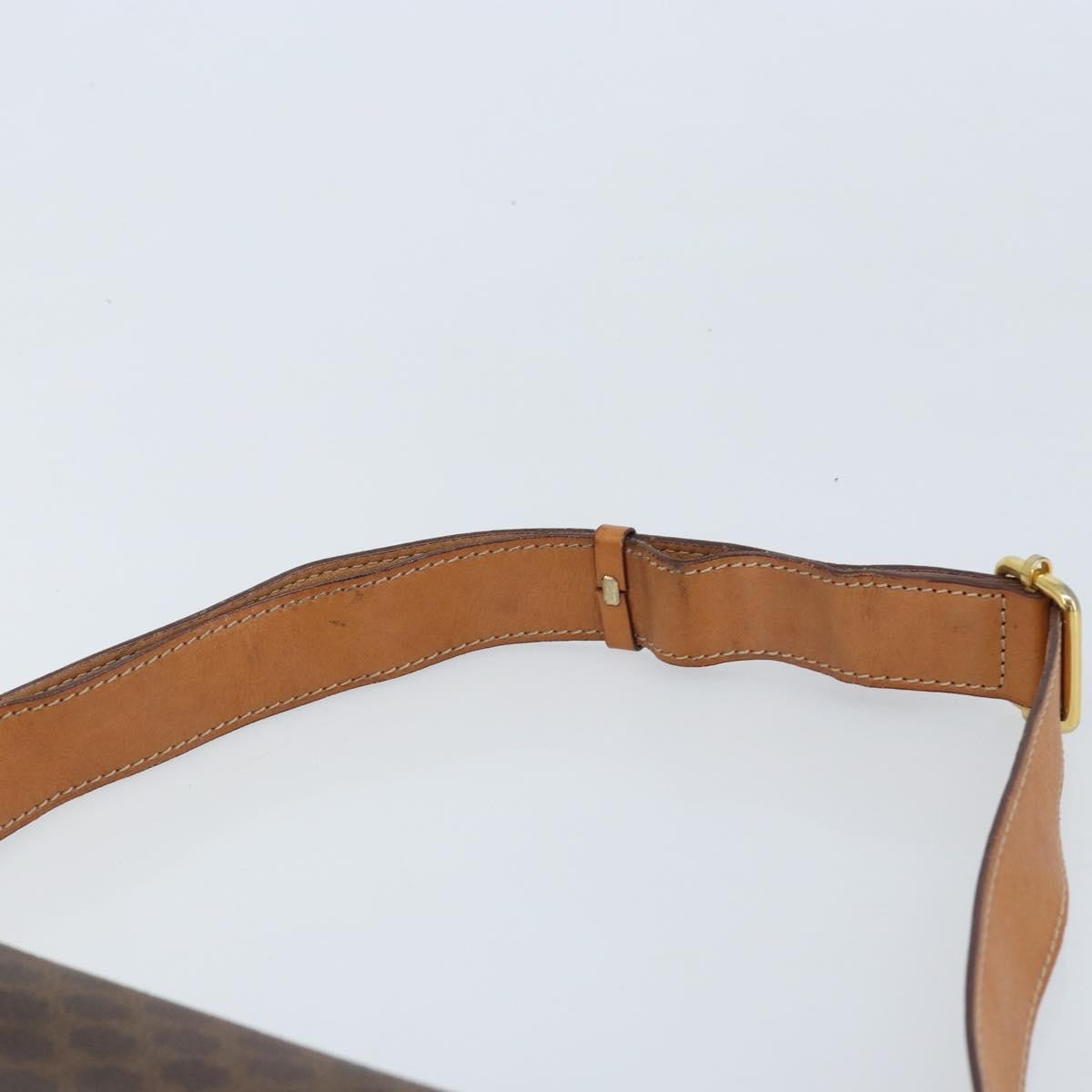 Celine Vintage Macadam Shoulder Bag Canvas and Leather, BROWN, CANVAS, Shoulder bag