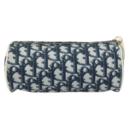 Christian Dior Vintage Trotter Pouch Canvas, NAVY, CANVAS, Clutche & pouche