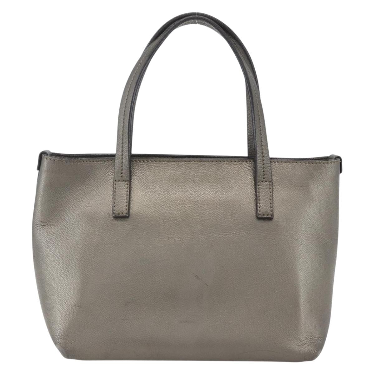 Salvatore Ferragamo Amabel Tote Leather, SILVER, LEATHER, Tote bag