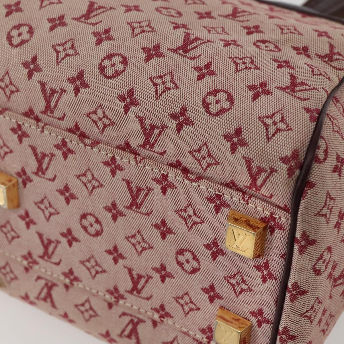 Louis Vuitton Josephine Handbag Mini Lin, RED, CANVAS, Handbag