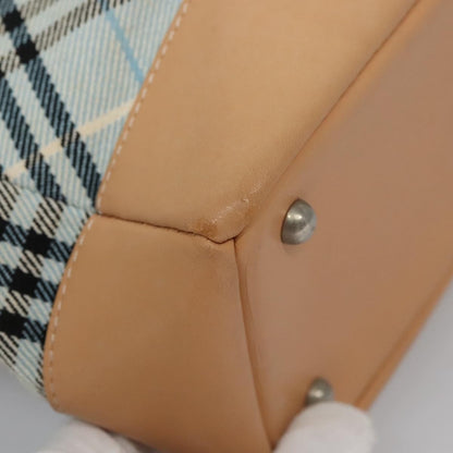 Burberry Nova Check Tote canvas check pattern, BLUE, CANVAS, Tote bag