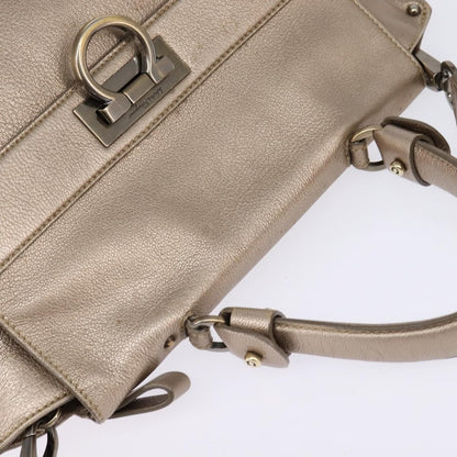 Salvatore Ferragamo Sofia Satchel Leather, BEIGE, LEATHER, Handbag