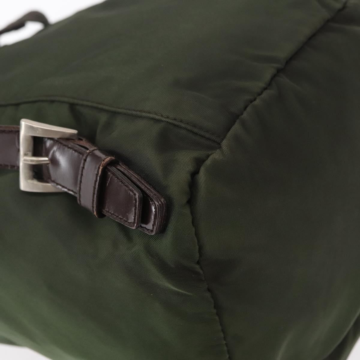 Prada Front Pocket Backpack Tessuto, Khaki, Nylon, Backpack