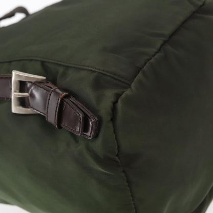 Prada Front Pocket Backpack Tessuto, Khaki, Nylon, Backpack