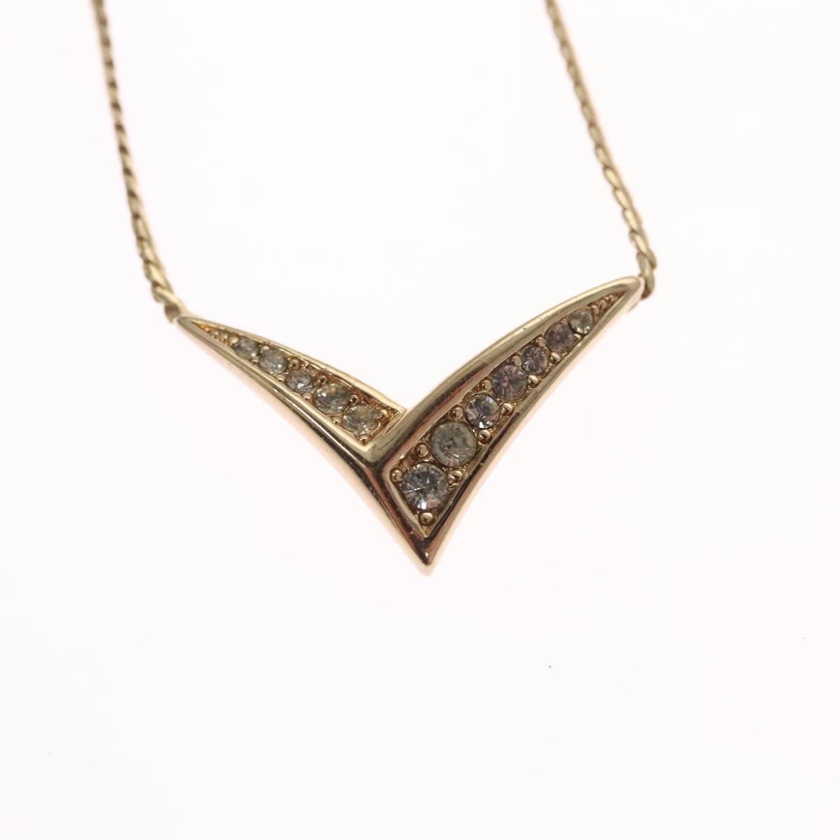 Christian Dior Collar Necklace Metal with Faux Pearls, GOLD, METAL, Necklace