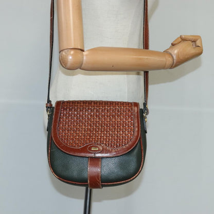 Bally Vintage Shoulder Bag Leather, Green, Leather, Shoulder Bag