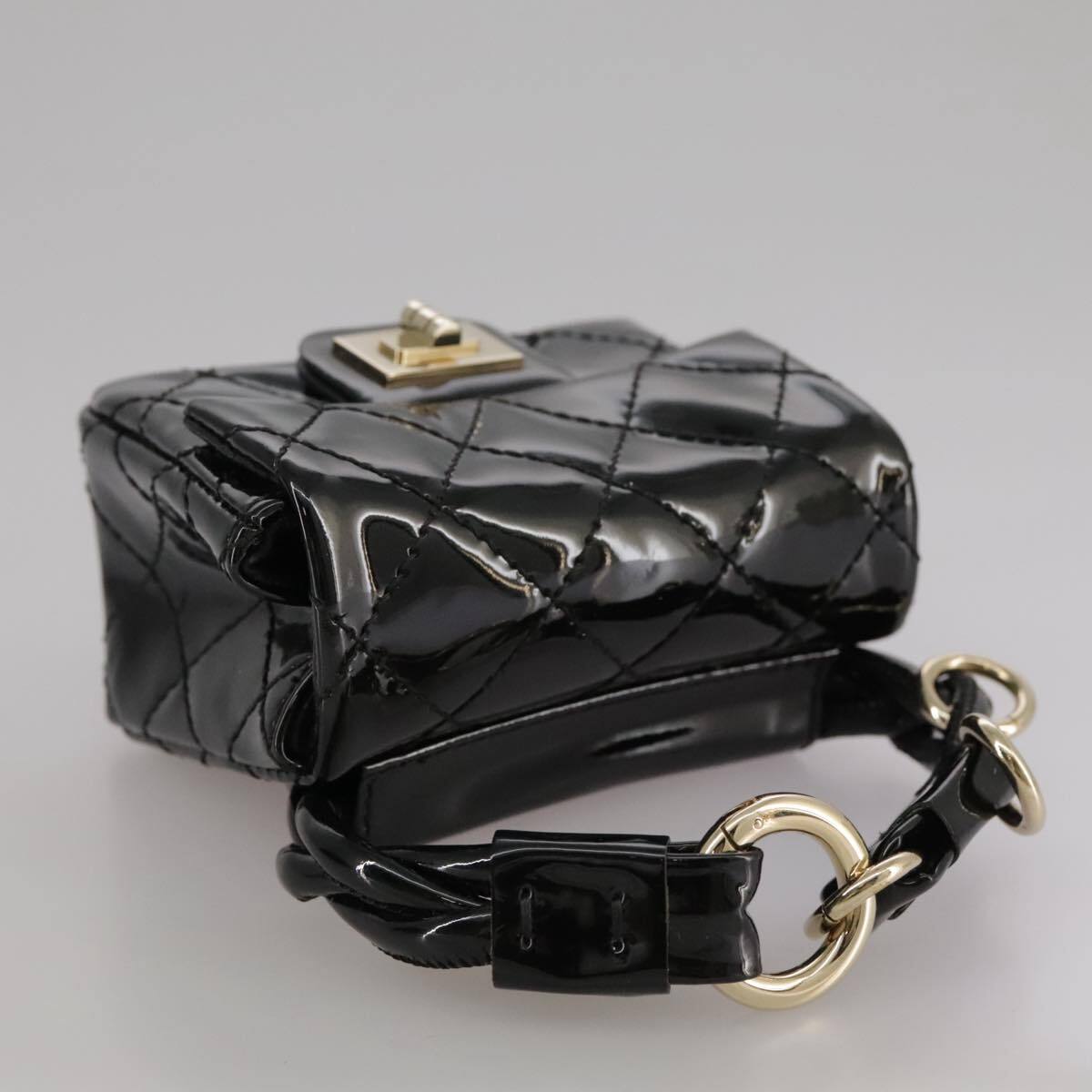Chanel Reissue 2.55 Ankle Wrist Flap Bag Quilted Patent, BLACK, PATENT_LEATHER, Clutche & pouche
