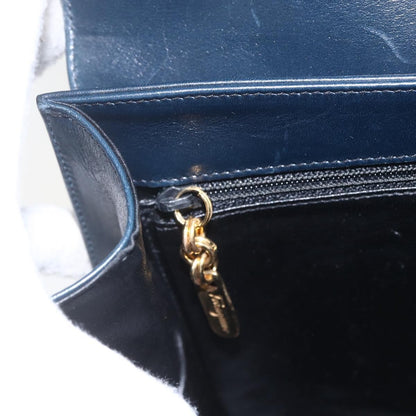 Salvatore Ferragamo Gancini Convertible Top Handle Bag Leather, NAVY, LEATHER, Handbag