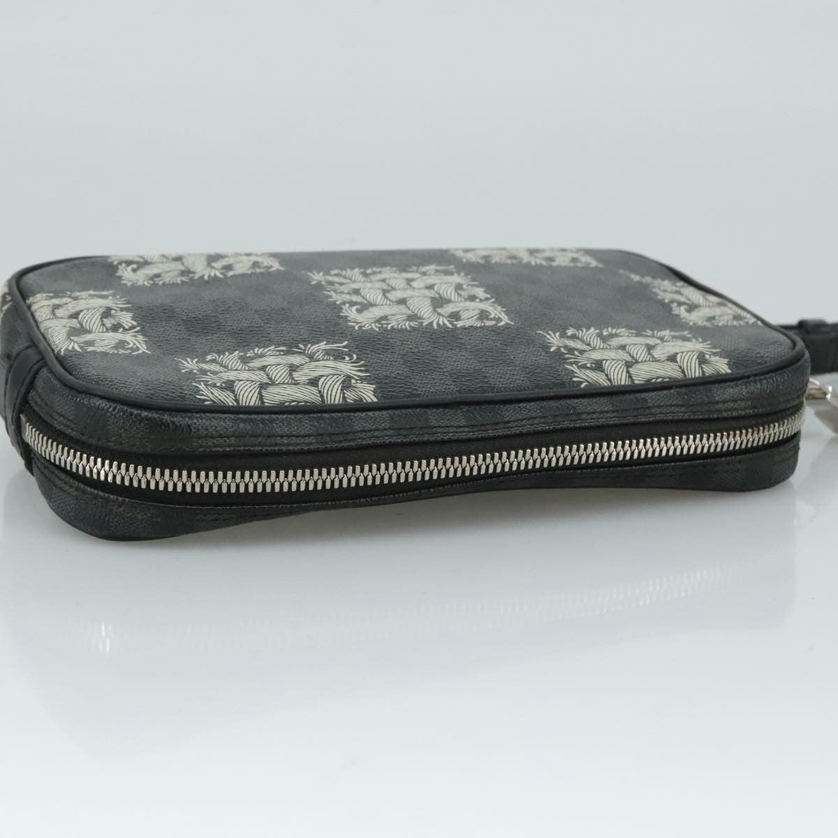 Louis Vuitton Pochette Volga Limited Edition Nemeth Damier Graphite, BLACK, CANVAS, Clutche & pouche