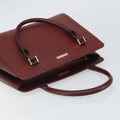 Burberry Vintage Handbag Leather, BURGUNDY, LEATHER, Handbag