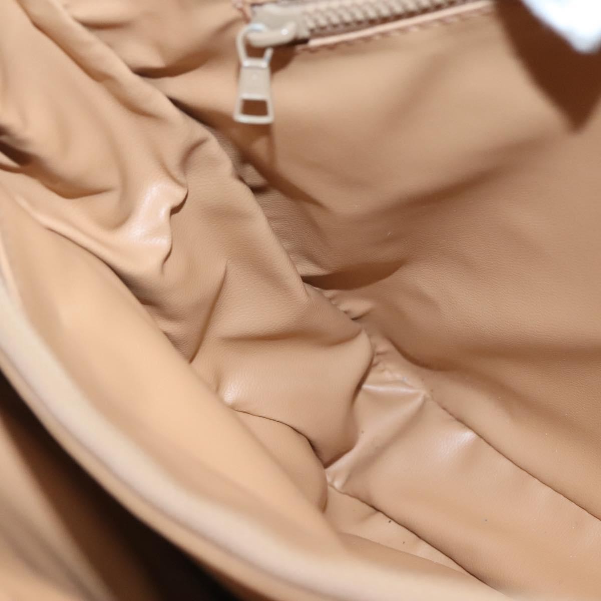 Celine Vintage Macadam Handbag Canvas and Leather, Beige, Canvas, Handbag