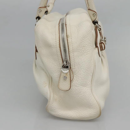 Salvatore Ferragamo Gancini Buckle Shoulder Bag Leather, WHITE, LEATHER, Shoulder bag