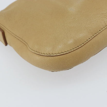 Celine Vintage Shoulder Bag Leather, BEIGE, LEATHER, Shoulder bag