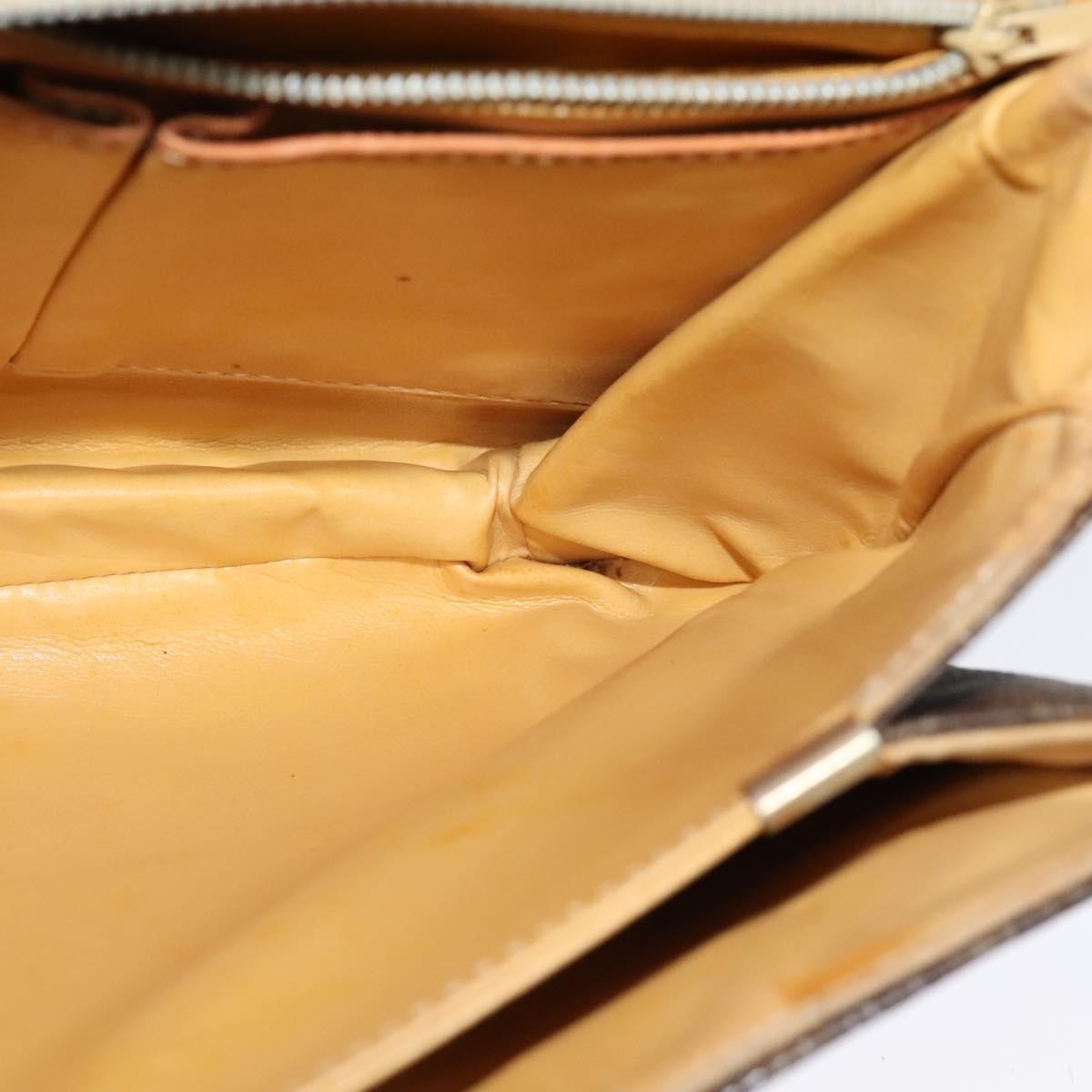 Celine Vintage Macadam Shoulder Bag Canvas and Leather, BROWN, CANVAS, Shoulder bag