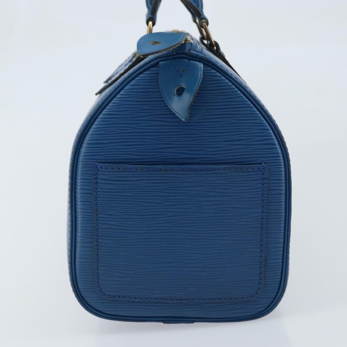 Louis Vuitton Speedy Handbag Epi Leather, BLUE, LEATHER, Handbag