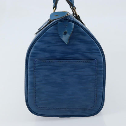 Louis Vuitton Speedy Handbag Epi Leather, BLUE, LEATHER, Handbag