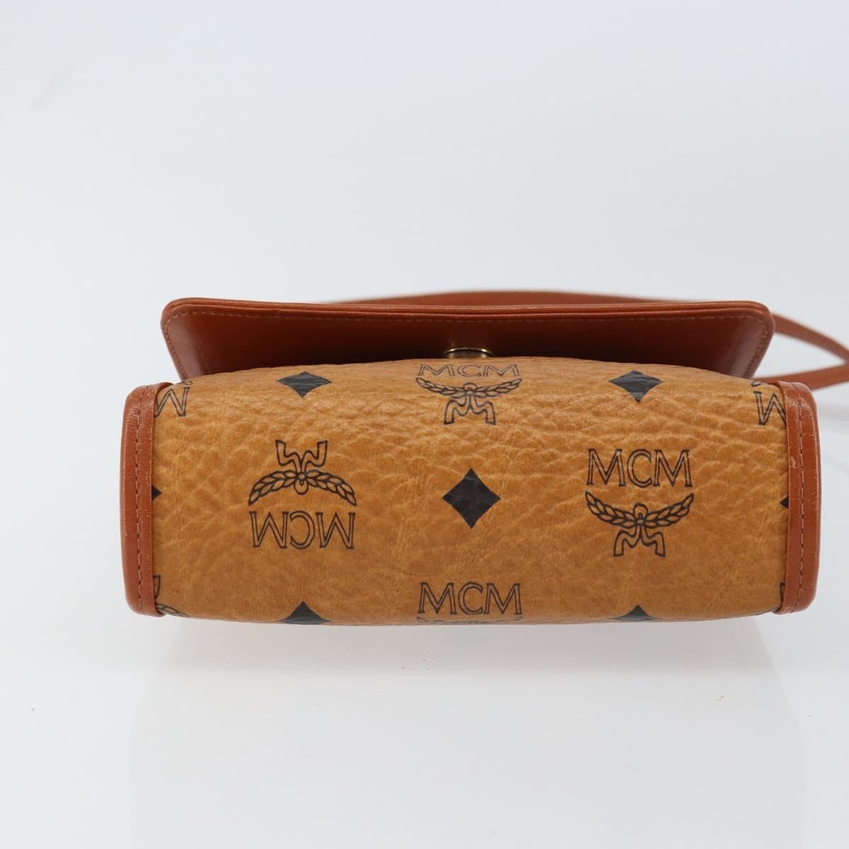 MCM Visetos Shoulder bag Canvas and Leather, BROWN, CANVAS, Shoulder bag