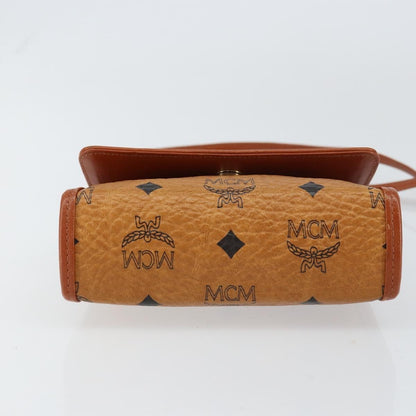 MCM Visetos Shoulder bag Canvas and Leather, BROWN, CANVAS, Shoulder bag