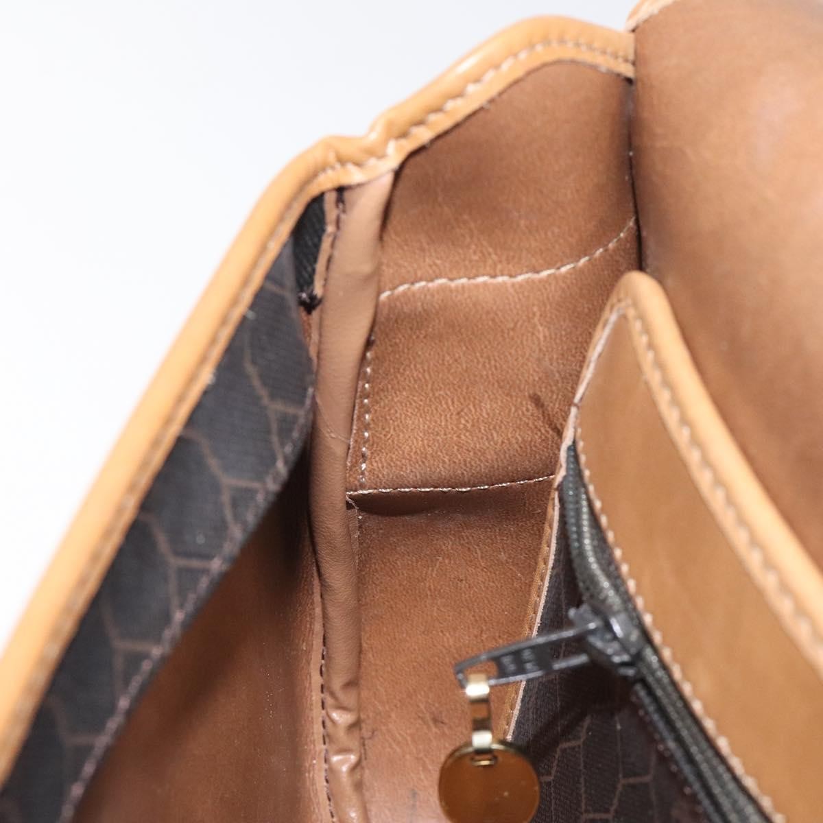 Christian Dior Vintage Honeycomb Flap Crossbody Bag Coated Canvas, BLACK, CANVAS, Crossbody bag