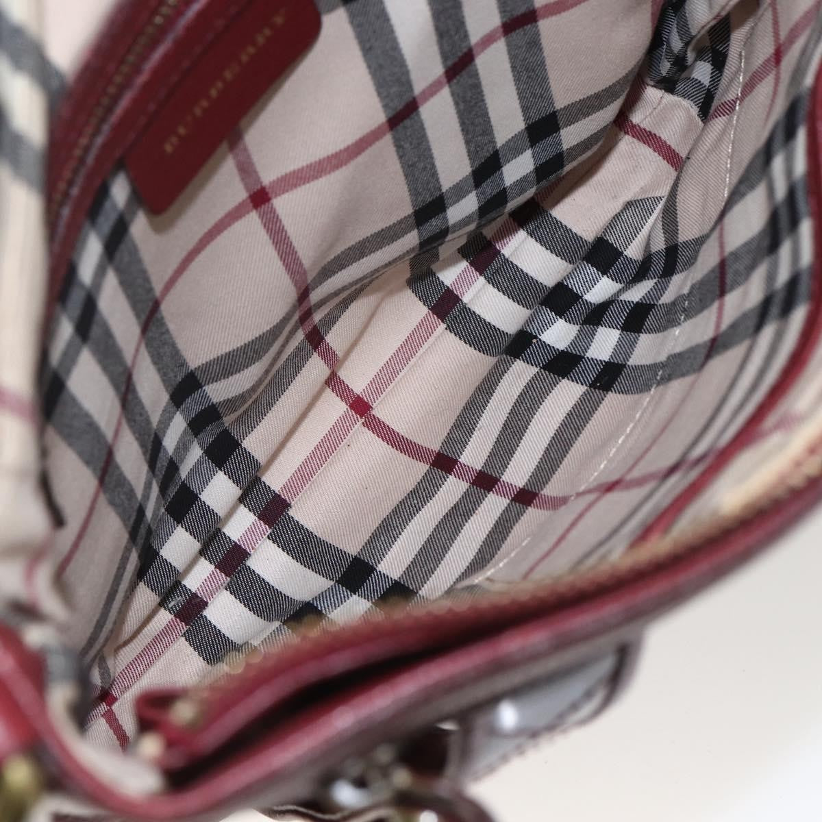 Burberry Vintage Shoulder Bag Leather, RED, LEATHER, Shoulder bag