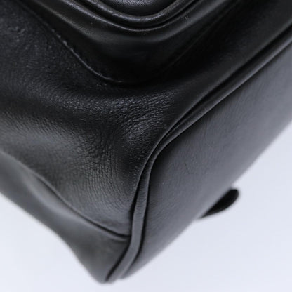 Gucci Vintage Bamboo Backpack Leather, Black, Leather, Backpack