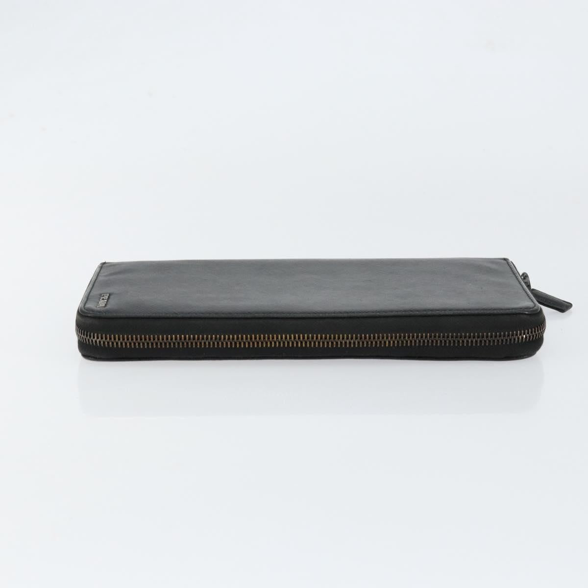 Prada Saffiano Wallet Leather, BLACK, LEATHER, Wallets