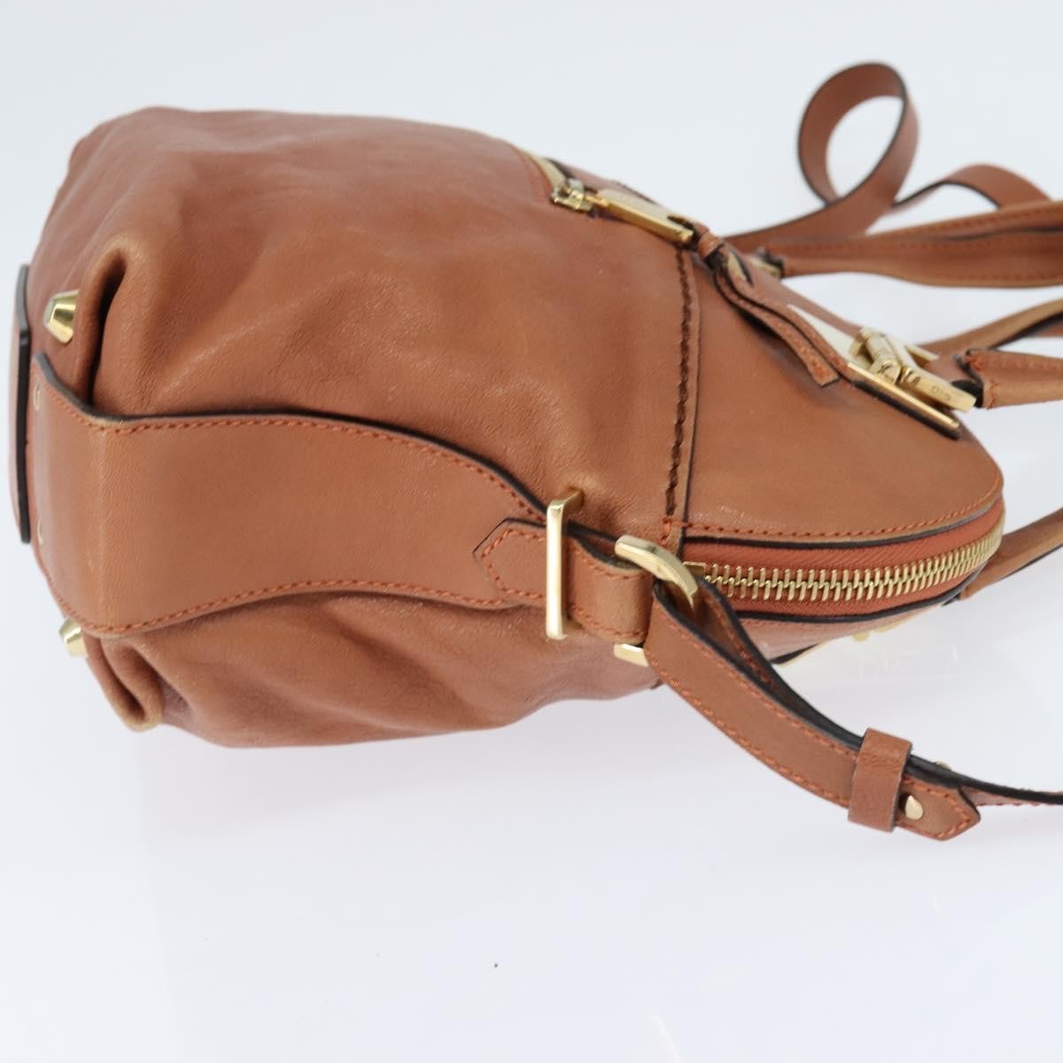 Chloe Angie Tote Leather, BROWN, LEATHER, Tote bag