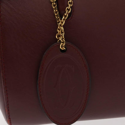 cartier Must De Cartier Leather, BURGUNDY, LEATHER, Handbag