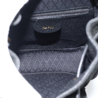 Gucci Vintage Bamboo Backpack Suede, Black, Suede, Backpack