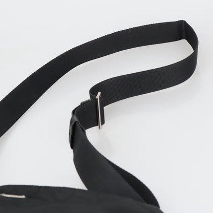 Prada Flat Messenger Bag Tessuto, BLACK, NYLON, Shoulder bag