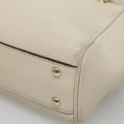 Gucci Bamboo shopper bag Leather, WHITE, LEATHER, Handbag