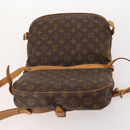 Louis Vuitton Saumur Handbag Monogram Canvas, Brown, Canvas, Shoulder Bag