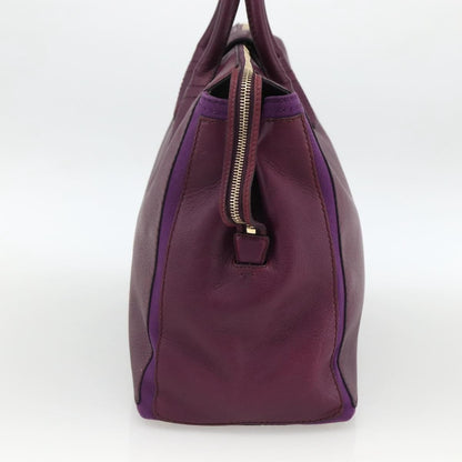 Saint Laurent Bicolor Muse Two Cabas Leather, PURPLE, LEATHER, Tote bag