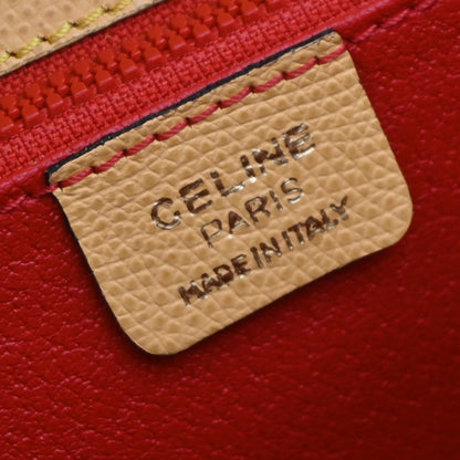 Celine Vintage Convertible Turnlock Top Handle Bag Leather, YELLOW, LEATHER, Handbag