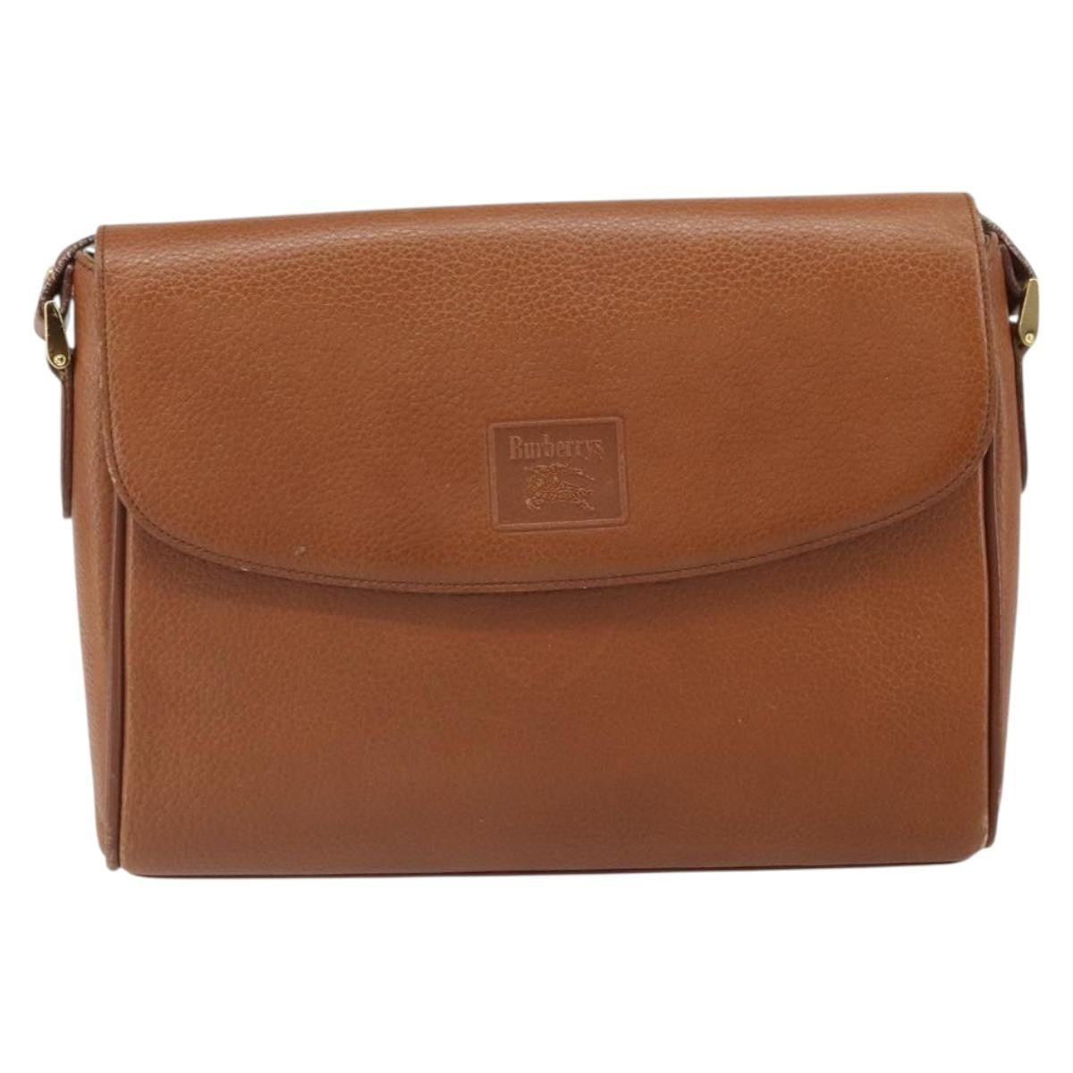 Burberry Vintage Shoulder Bag Leather, BROWN, LEATHER, Shoulder bag