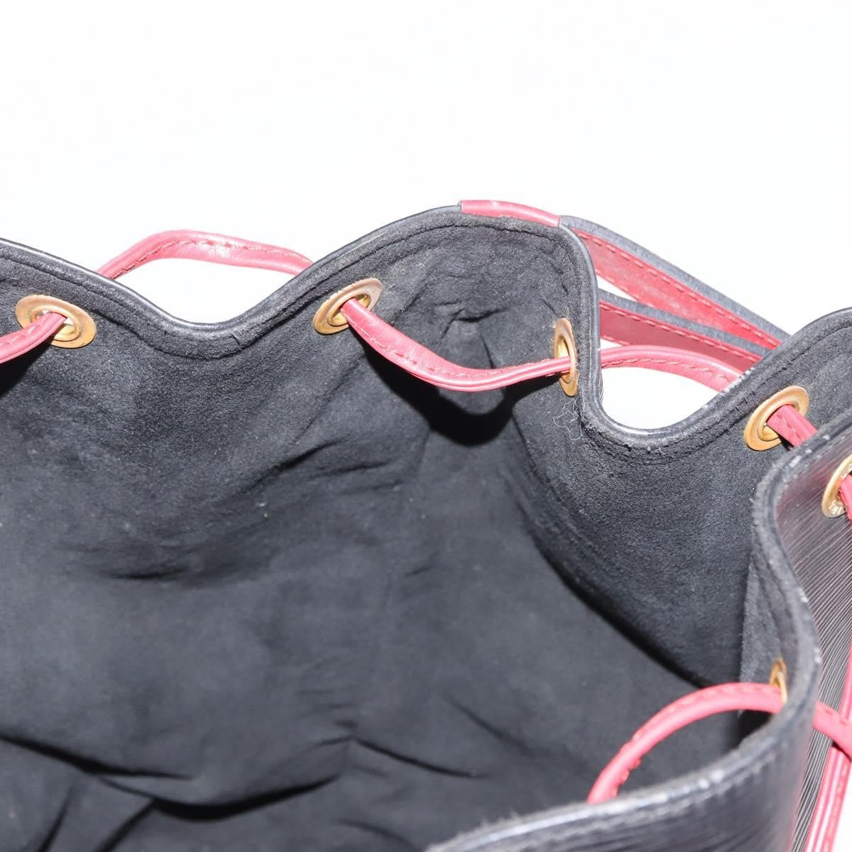 Louis Vuitton Bicolor Noe Handbag Epi Leather, BLACK, LEATHER, Shoulder bag