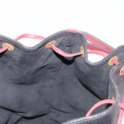 Louis Vuitton Bicolor Noe Handbag Epi Leather, BLACK, LEATHER, Shoulder bag