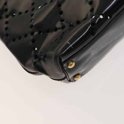 Chanel CC Chain Tote Perforated Patent, BLACK, PATENT_LEATHER, Tote bag