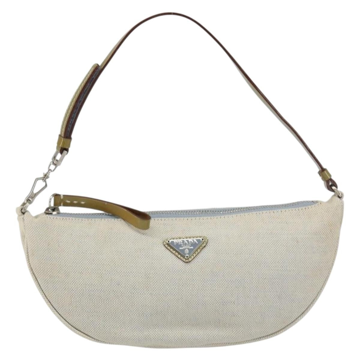 Prada Vintage Pouch Canvas, GRAY, CANVAS, Clutche & pouche