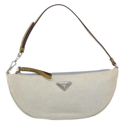 Prada Vintage Pouch Canvas, GRAY, CANVAS, Clutche & pouche