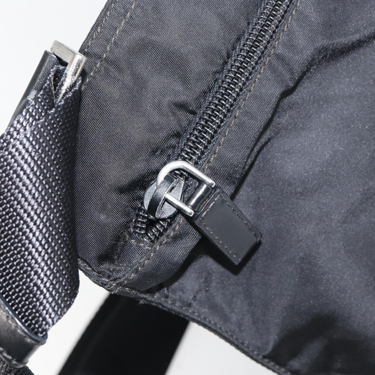 Prada Front Pocket Messenger Bag Tessuto, BLACK, NYLON, Shoulder bag