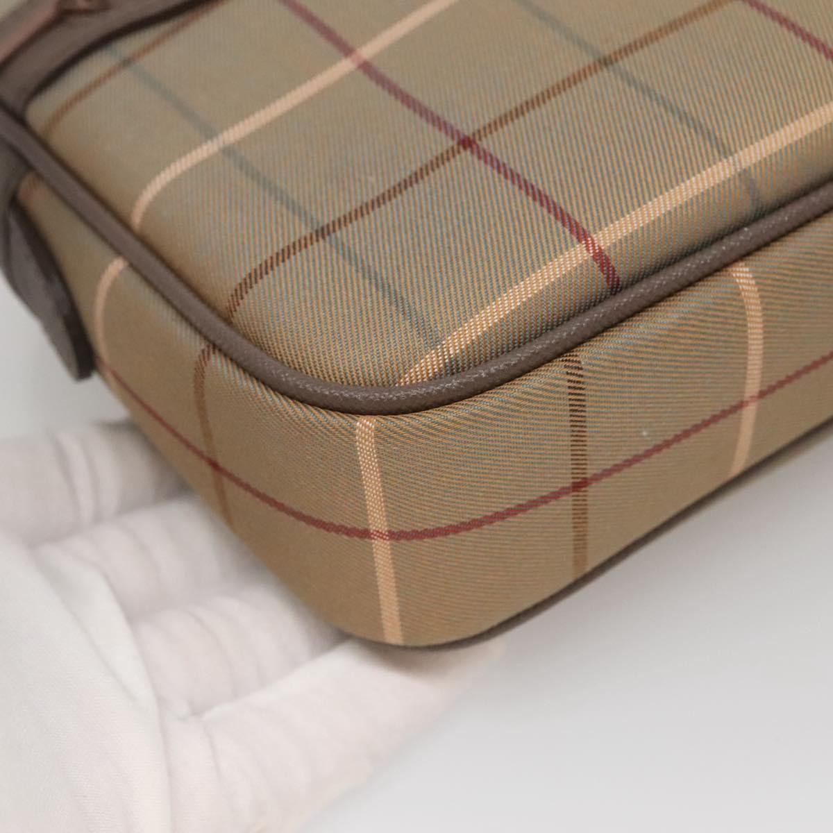 Burberry Nova check Pochette Canvas, BEIGE, CANVAS, Clutche & pouche