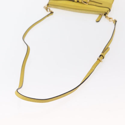Burberry Vintage Shoulder Bag Leather, YELLOW, LEATHER, Shoulder bag