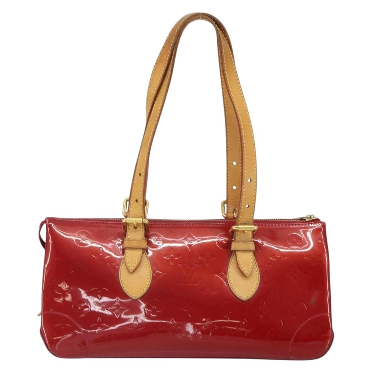 Louis Vuitton Rosewood Avenue Handbag Monogram Vernis, RED, PATENT_LEATHER, Handbag