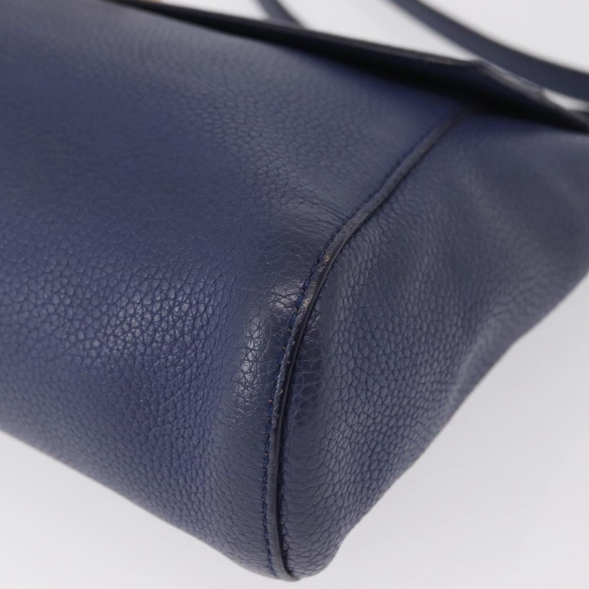 Salvatore Ferragamo Abbey Shoulder Bag Leather, NAVY, LEATHER, Shoulder bag