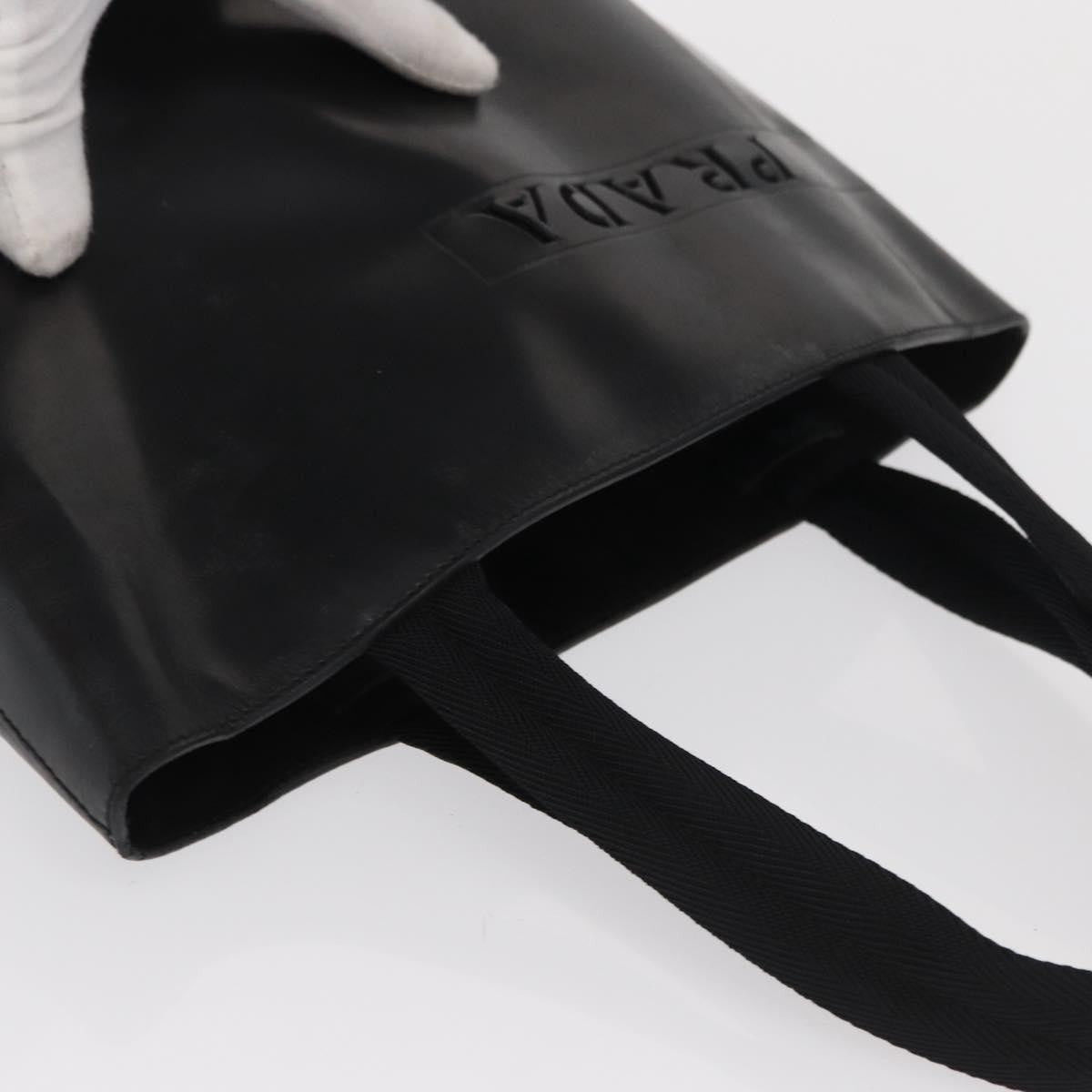 Prada Vintage Tote Leather, BLACK, LEATHER, Tote bag